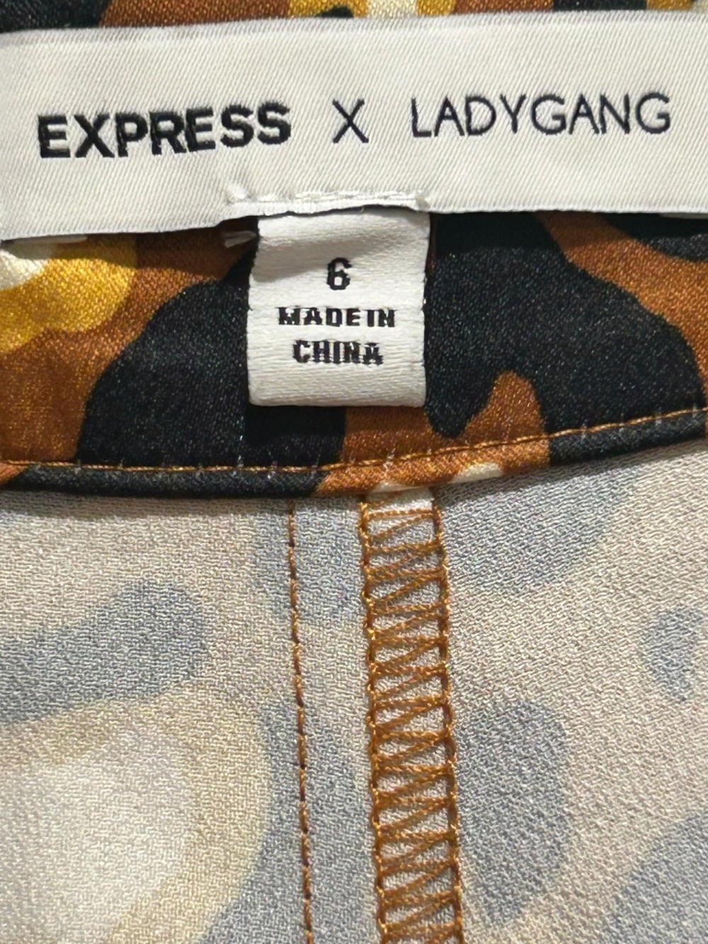 Express X Lady Gang Cheetah Pants Wide Leg Size 6 Women's NWOT New without tag - Picture 2 of 3